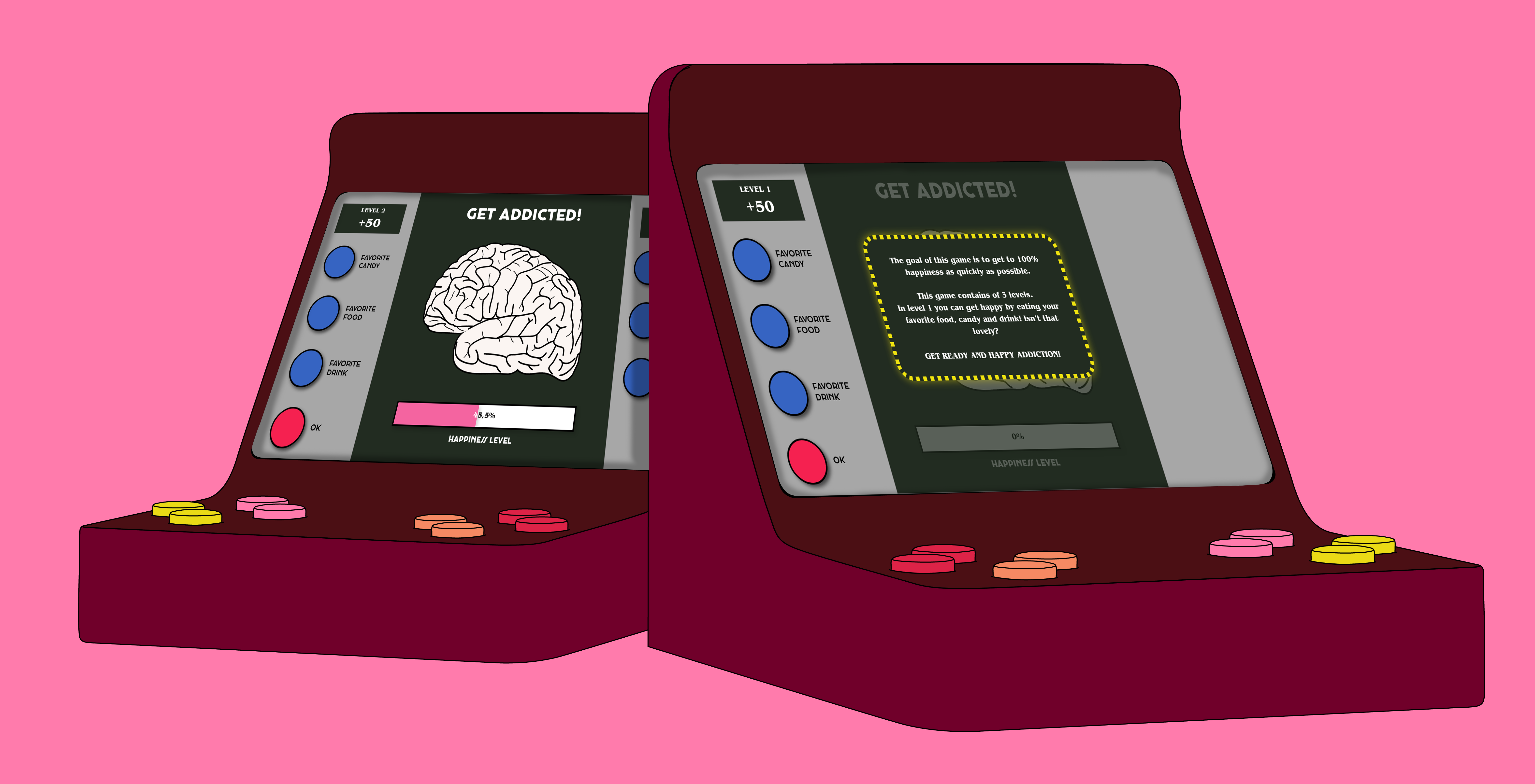 2 screens of old school games